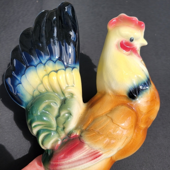 Royal Copley Ceramic Hen ~ Chicken ~ Vintage ~ Farmhouse ~ Colorful! - Picture 3 of 16